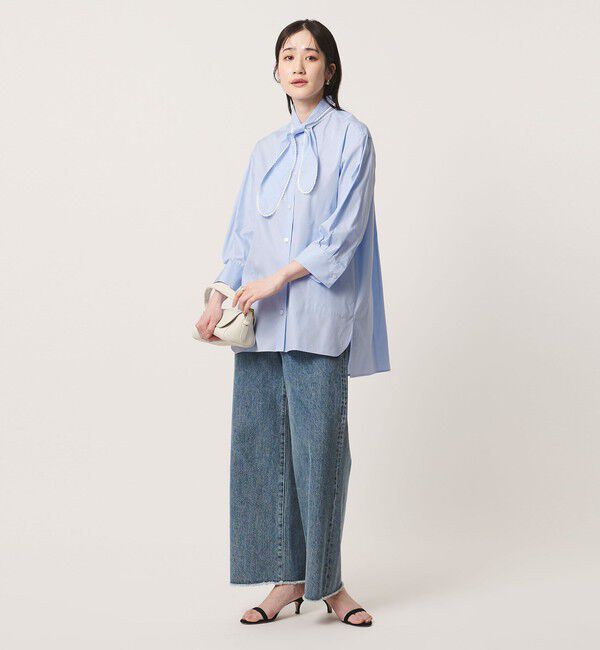 UNITED ARROWS「リボン ボウタイ チュニック シャツ」|シャツ・ブラウス|