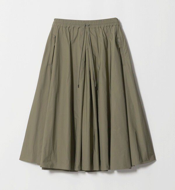UNITED ARROWS「タフタ ジップ フレアスカート ‐ウォッシャブル‐」|フレア|OLIVE