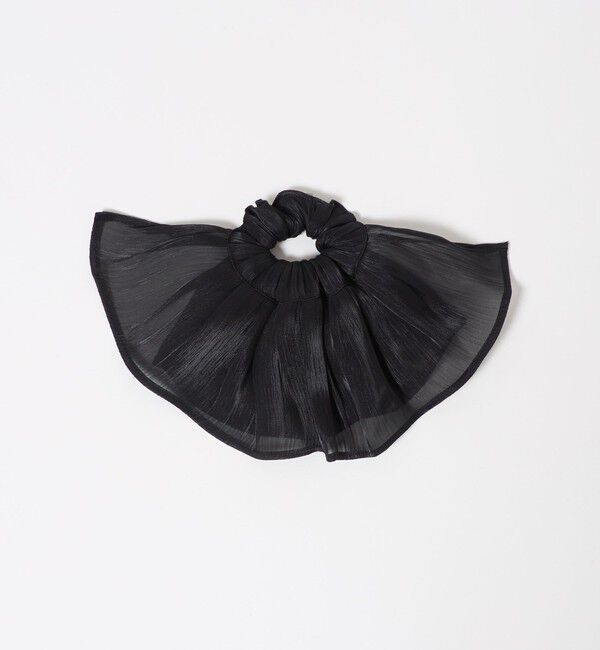 UNITED ARROWS「シアー ラッフル シュシュ」|ヘアゴム・シュシュ|BLACK