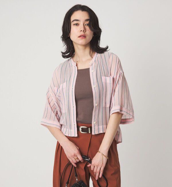 UNITED ARROWS green label relaxing「100/2 ポケット ストライプ シャツ」|シャツ・ブラウス|
