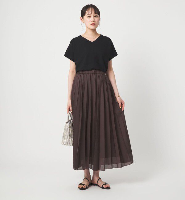 UNITED ARROWS green label relaxing「アキハ プリーツ スカート」|フレア|