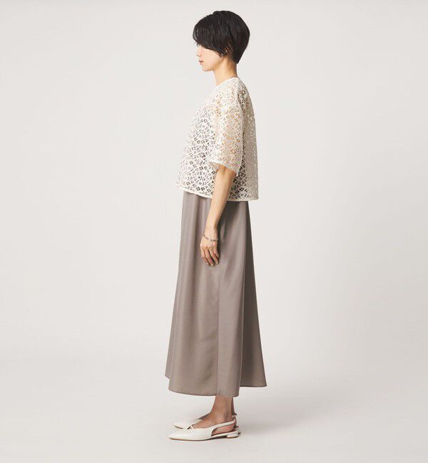 UNITED ARROWS green label relaxing「レースブラウス&times;キャミソールワンピース セット」|ワンピース|