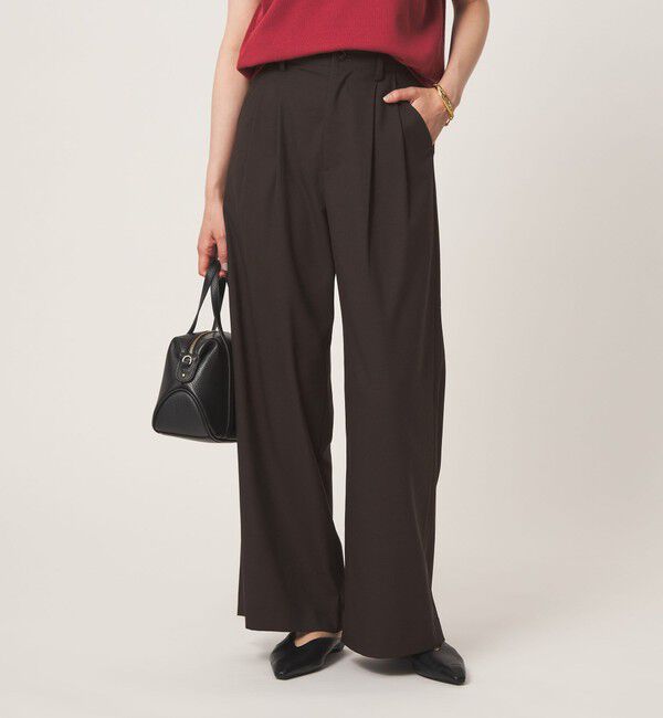 UNITED ARROWS green label relaxing「ソモウライク 2タック ワイド パンツ ウォッシャブル ストレッチ」|スラックス|