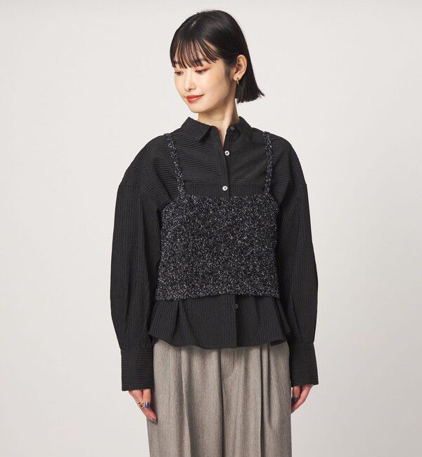 UNITED ARROWS green label relaxing「メタリック ニット キャミソール」|ニット・セーター|