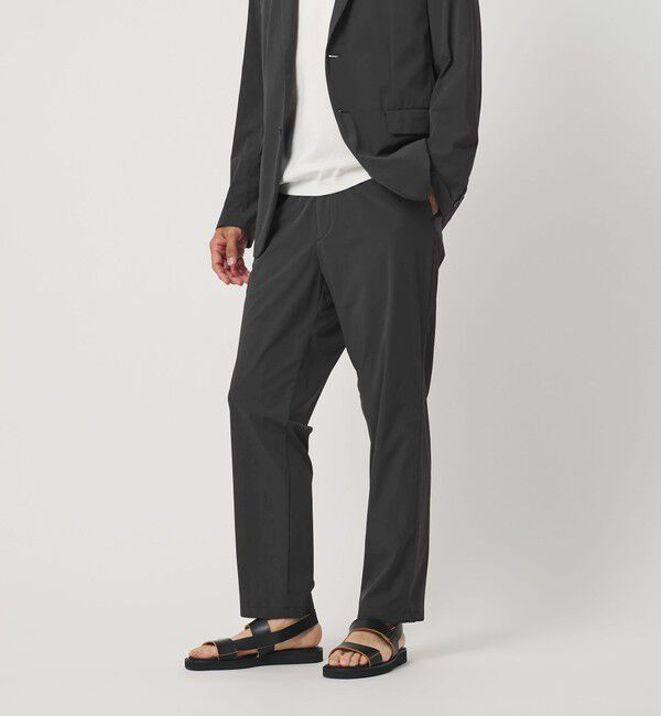 BEAUTY&YOUTH UNITED ARROWS「CORDURA ドビー 1プリーツ テーパード パンツ NO.4 撥水 ストレッチ ウォッシャブル セットアップ対応」|チノ|