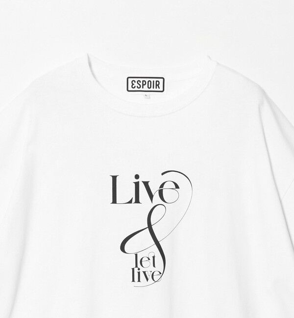 BEAUTY&YOUTH UNITED ARROWS「＜ESPOIR＞LIVE & LET LIVE Tシャツ」|Tシャツ・カットソー|