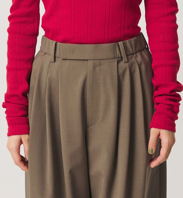 BEAUTY&YOUTH UNITED ARROWS「毛ポリエステルブレンド ワイドタックパンツ 防シワ ウォッシャブル」|その他|
