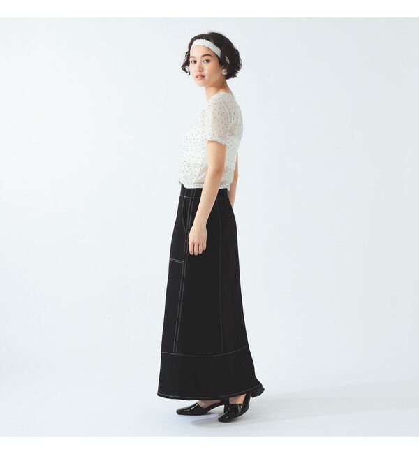 Ray BEAMS 「シアー ドット ギャザー シーム Tシャツ」|Tシャツ・カットソー|