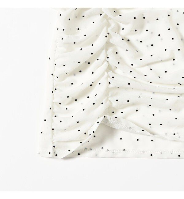 Ray BEAMS 「シアー ドット ギャザー シーム Tシャツ」|Tシャツ・カットソー|