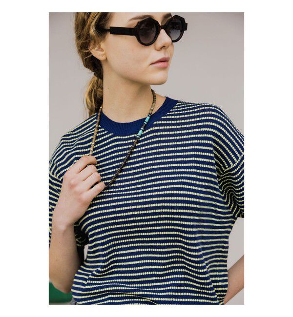 BEAMS PLUS「Knit Tee Dot Pattern Jacquard」|Tシャツ・カットソー|
