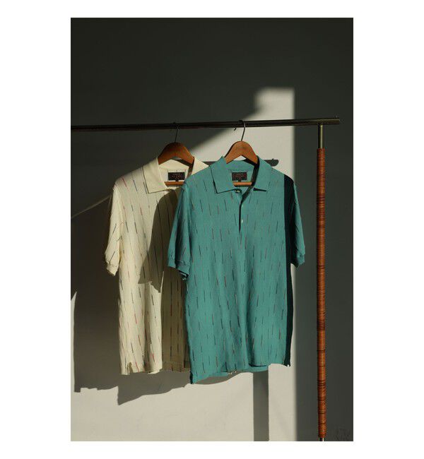 BEAMS PLUS「Knit Polo Kasuri Stripe」|ポロシャツ|
