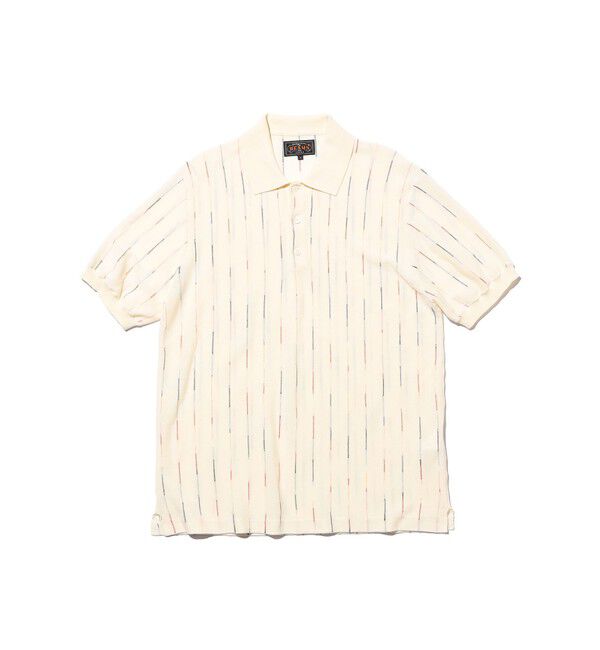 BEAMS PLUS「Knit Polo Kasuri Stripe」|ポロシャツ|
