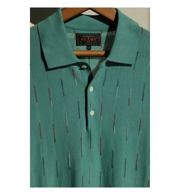 BEAMS PLUS「Knit Polo Kasuri Stripe」|ポロシャツ|