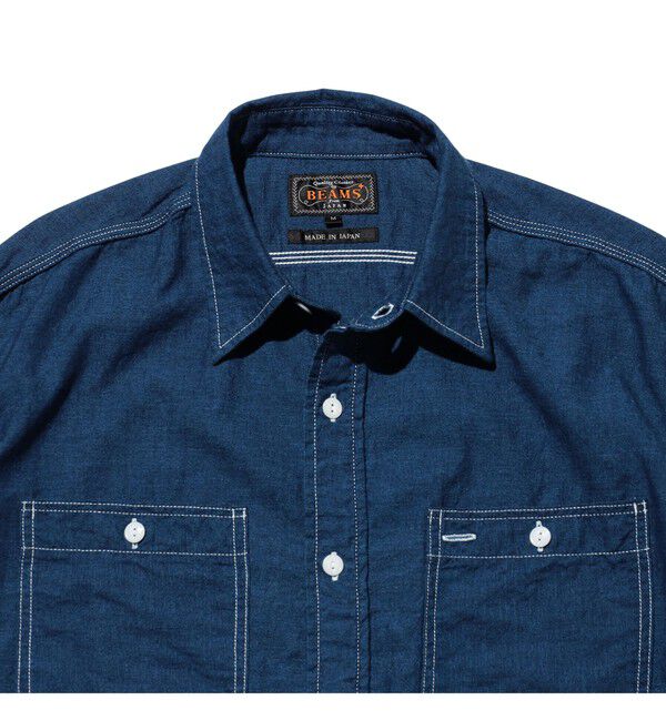 BEAMS PLUS「WORK Plain Indigo Chambray」|シャツ・ブラウス|