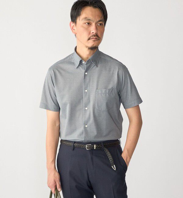 SHIPS「SHIPS:〈FUNCTION〉Albini &times; RENU(R) 半袖 ジャージー ソリッド シャツ」|シャツ・ブラウス|
