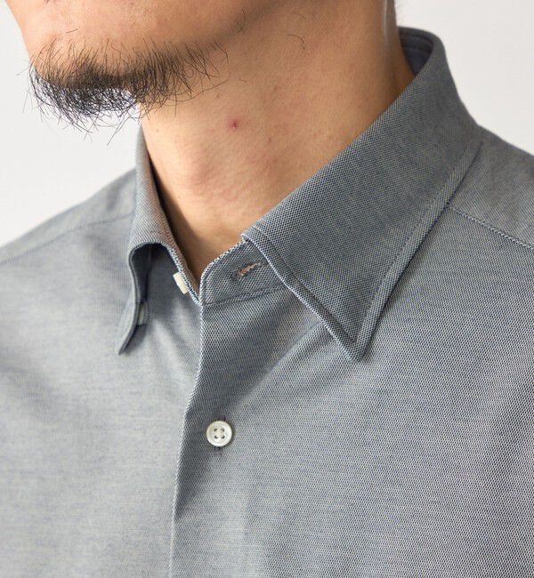 SHIPS「SHIPS:〈FUNCTION〉Albini &times; RENU(R) 半袖 ジャージー ソリッド シャツ」|シャツ・ブラウス|