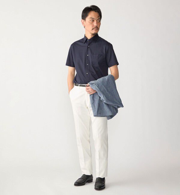 SHIPS「SHIPS:〈FUNCTION〉Albini &times; RENU(R) 半袖 ジャージー ソリッド シャツ」|シャツ・ブラウス|