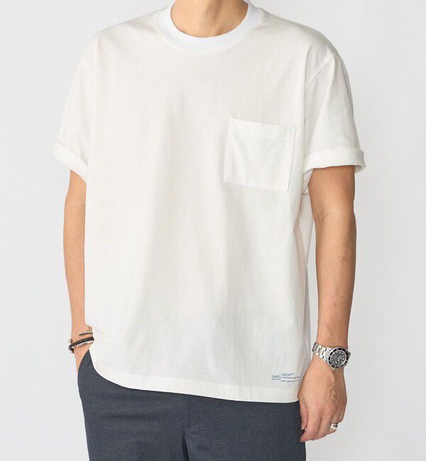 SHIPS「SHIPS:〈UVカット/吸水速乾/防シワ〉SOLOTEX(R) エアドライ Tシャツ」|Tシャツ・カットソー|ホワイト