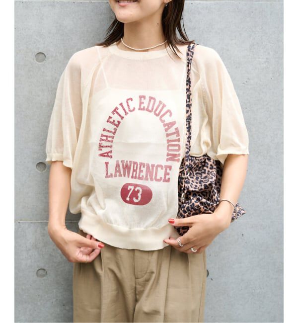 OUTDOOR PRODUCTS Usual Things「シアーニットプリントTEE」|Tシャツ・カットソー|