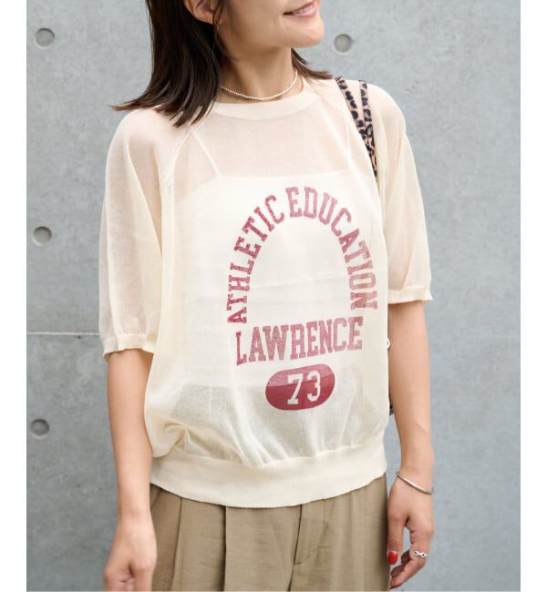 OUTDOOR PRODUCTS Usual Things「シアーニットプリントTEE」|Tシャツ・カットソー|