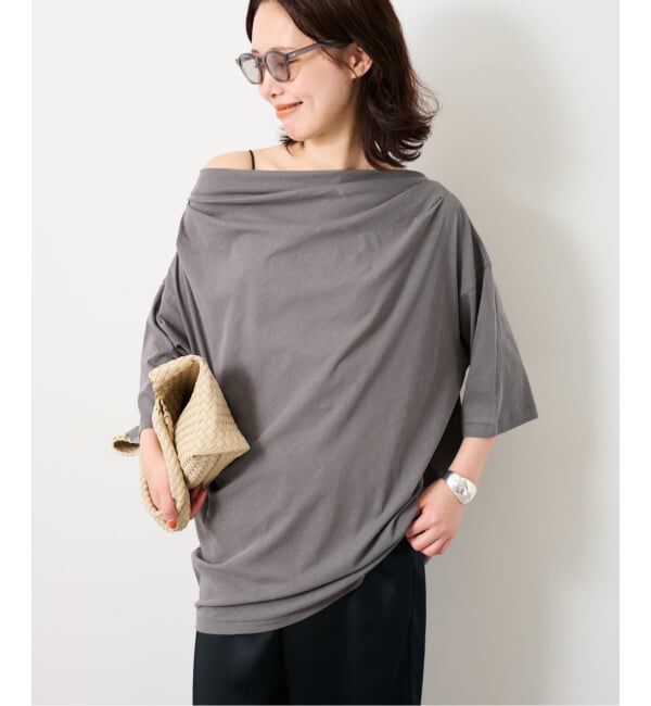 SLOBE IENA「ニュアンスネックBIG TEE」|Tシャツ・カットソー|