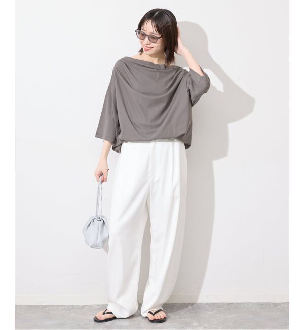 SLOBE IENA「ニュアンスネックBIG TEE」|Tシャツ・カットソー|