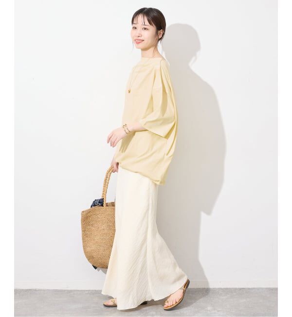 SLOBE IENA「ニュアンスネックBIG TEE」|Tシャツ・カットソー|