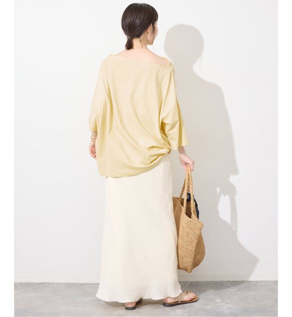 SLOBE IENA「ニュアンスネックBIG TEE」|Tシャツ・カットソー|