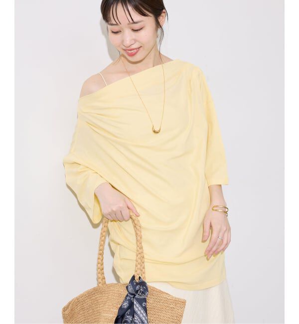 SLOBE IENA「ニュアンスネックBIG TEE」|Tシャツ・カットソー|