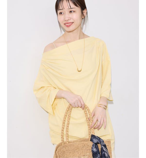 SLOBE IENA「ニュアンスネックBIG TEE」|Tシャツ・カットソー|