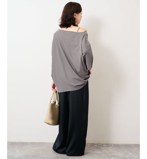 SLOBE IENA「ニュアンスネックBIG TEE」|Tシャツ・カットソー|