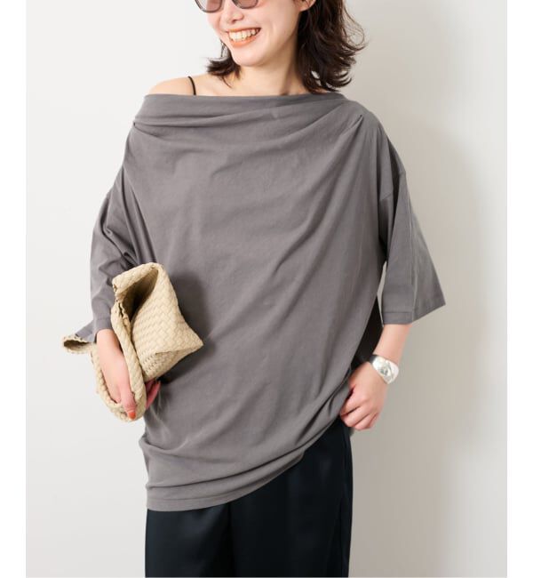SLOBE IENA「ニュアンスネックBIG TEE」|Tシャツ・カットソー|