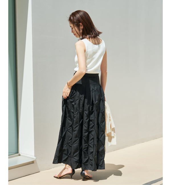 VERMEIL par iena「《手洗い可》リブスクエアネックノースリーブ」|タンクトップ|