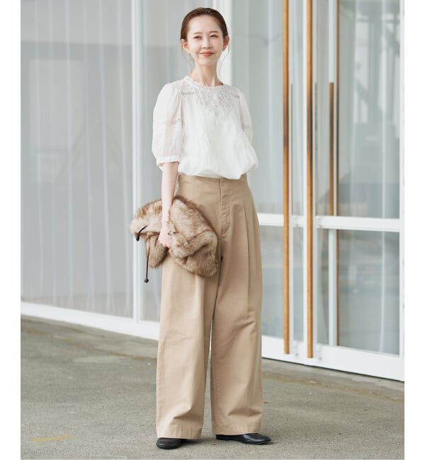 SLOBE IENA「《WEB限定/追加予約》マニーレースブラウス」|シャツ・ブラウス|