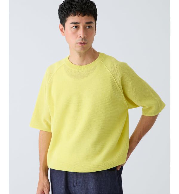EDIFICE「ドライコットン ハーフスリーブ ニット」|Tシャツ・カットソー|