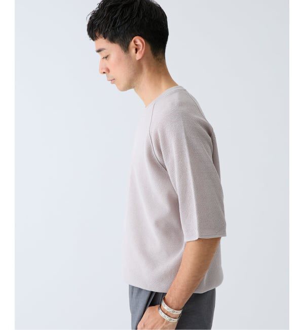 EDIFICE「ドライコットン ハーフスリーブ ニット」|Tシャツ・カットソー|