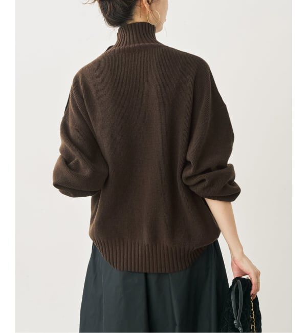 Spick and Span「《予約》ゴールドボタンハイネックニットプルオーバー」|ニット・セーター|