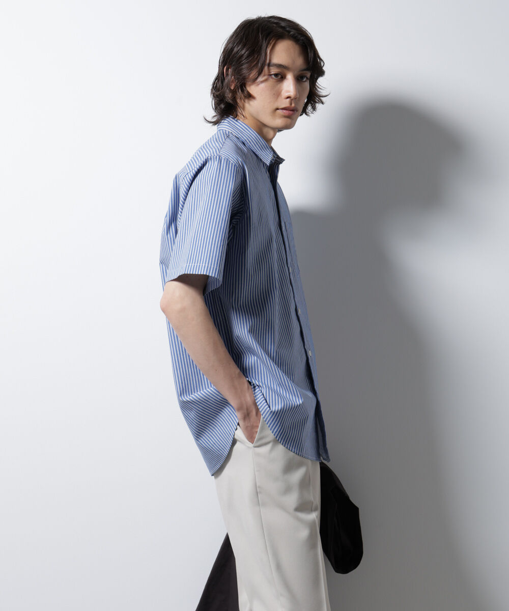 NANO universe「「ICE FLOW LINEN」バリエーションシャツ 半袖」|シャツ・ブラウス|