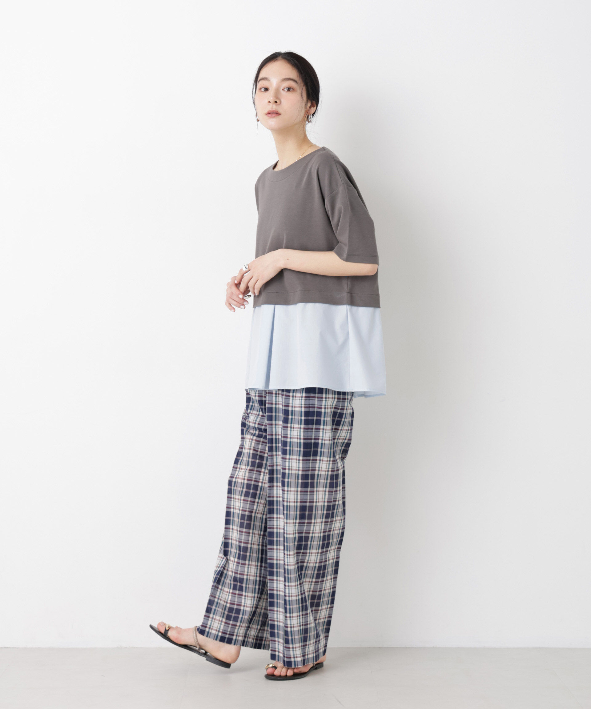 nano･universe「異素材ペプラムカットソー」|Tシャツ・カットソー|