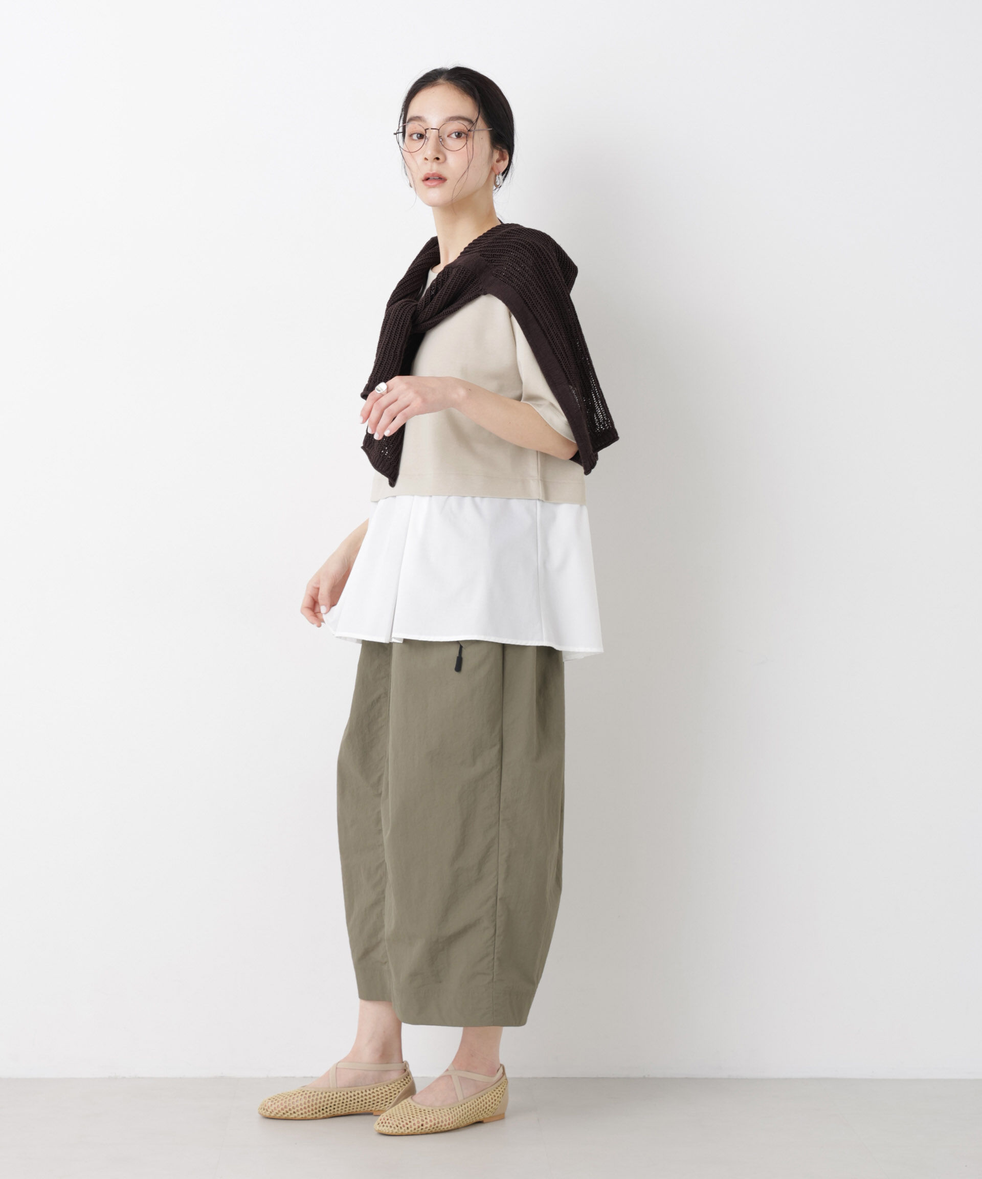 nano･universe「異素材ペプラムカットソー」|Tシャツ・カットソー|