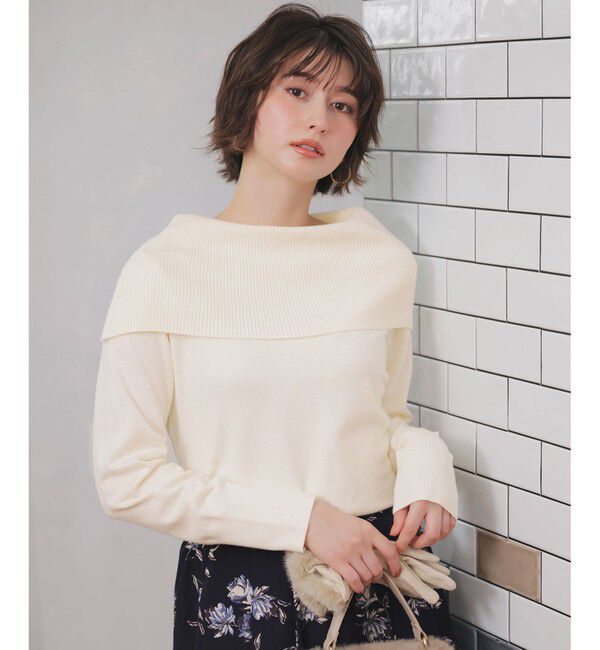 ANY SIS「【WEB・一部店舗限定】オフショルダー ニット」|ニット・セーター|