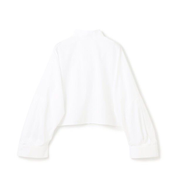 BEIGE,「【洗える】MAGNOLIA / ゴールド釦コットンショート丈ブラウス」|シャツ・ブラウス|