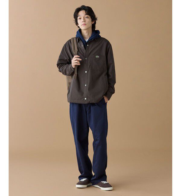 LACOSTE「防風 撥水 裾ドロストコード シャツジャケット」|シャツ・ブラウス|