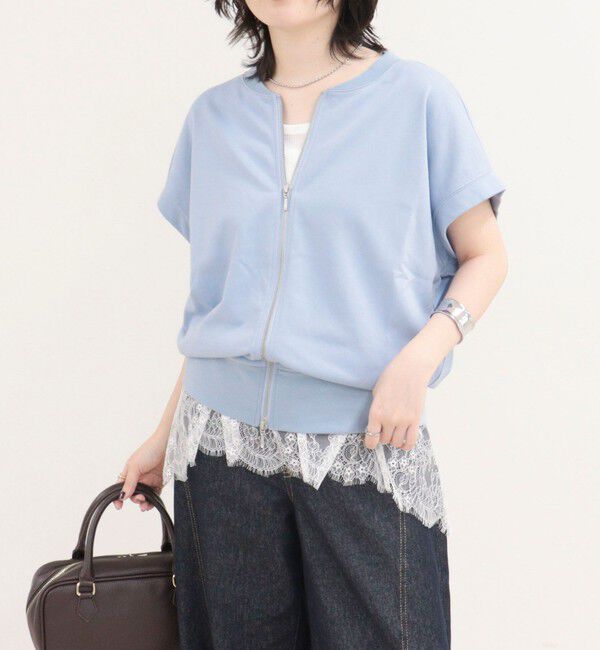fredy emue「ミニ裏毛前開きZIPプルオーバー」|Tシャツ・カットソー|