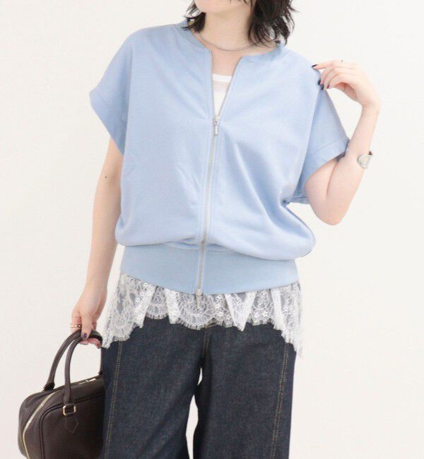 fredy emue「ミニ裏毛前開きZIPプルオーバー」|Tシャツ・カットソー|