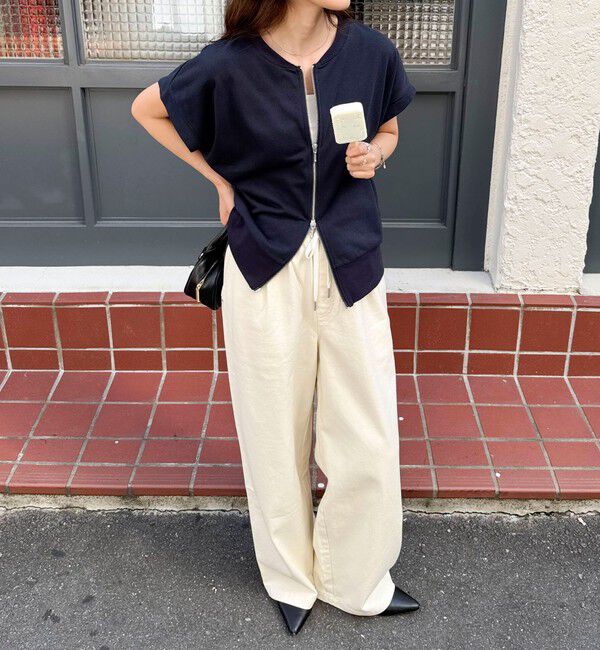 fredy emue「ミニ裏毛前開きZIPプルオーバー」|Tシャツ・カットソー|