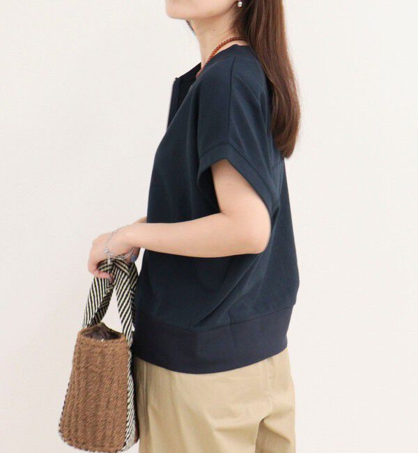 fredy emue「ミニ裏毛前開きZIPプルオーバー」|Tシャツ・カットソー|