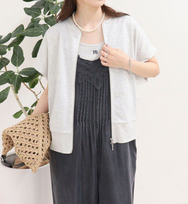 fredy emue「ミニ裏毛前開きZIPプルオーバー」|Tシャツ・カットソー|
