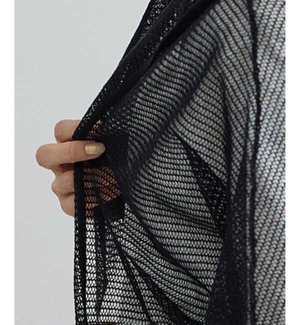 SALON adam et rope'「コットンリネンメッシュフードボレロ」|カーディガン|