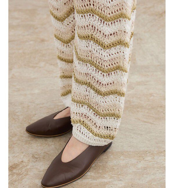 ROPE「【COOHEM（コーヘン）】ZIGZAG SUKASHI KNIT PANTS【WEB・一部店舗限定】【一部別注カラー】/洗える」|チノ|